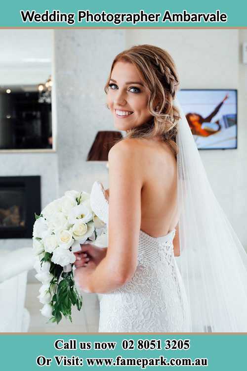 Photo of the Bride with flower bouquet Ambarvale NSW 2560