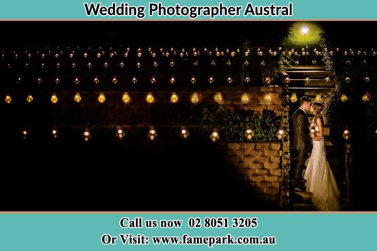 Photo of the Groom and the Bride kissing Austral NSW 2179