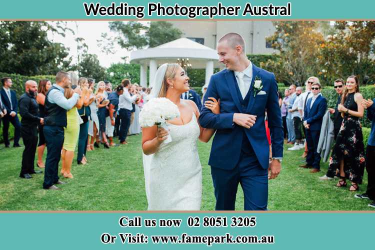 Photo of the Bride and the Groom looking each other Austral NSW 2179