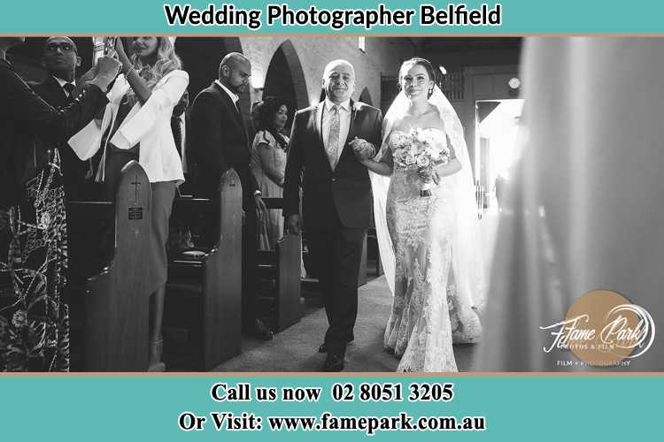 Photo of the Bride with her father walking the aisle Belfield NSW 2191