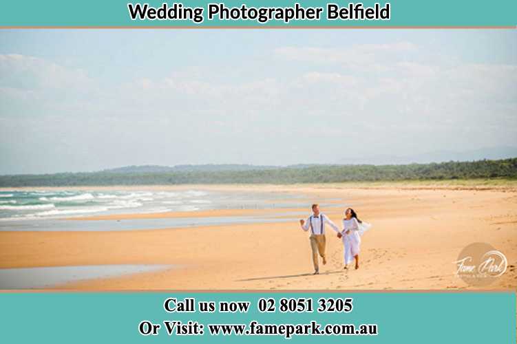 Photo of the Groom and the Bride at the sea shore Belfield NSW 2191