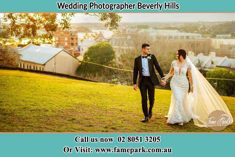 Photo of the Groom and the Bride holding hands at the yard Beverly Hills NSW 2209