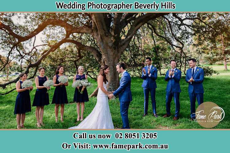 Photo of the Groom and the Bride with the entourage Beverly Hills NSW 2209