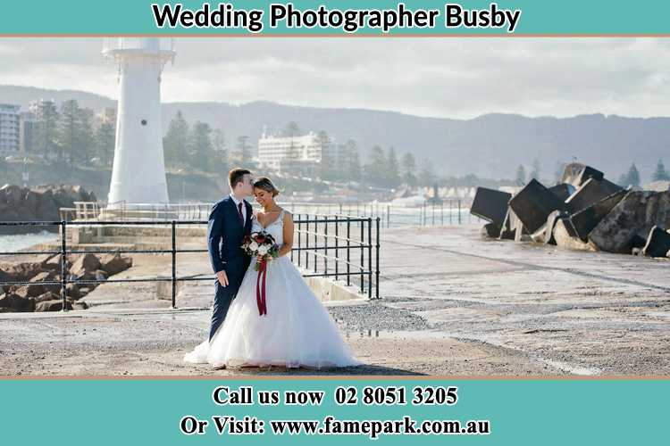 Photo of the Bride and Groom at the Watch Tower Busby NSW 2168