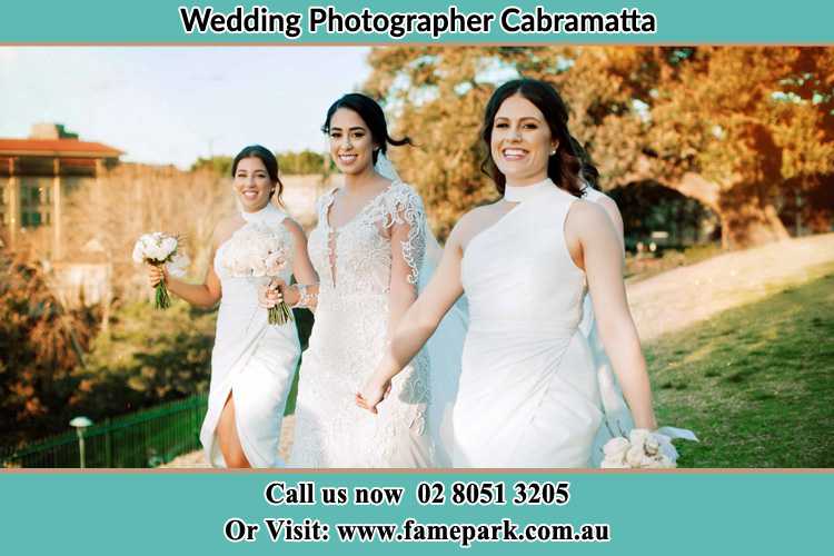 Photo of the Bride and the bridesmaids walking Cabramatta NSW 2166