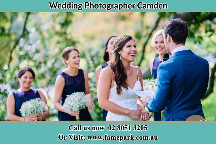 Photo of the Groom testifying love to the Bride Camden NSW 2570