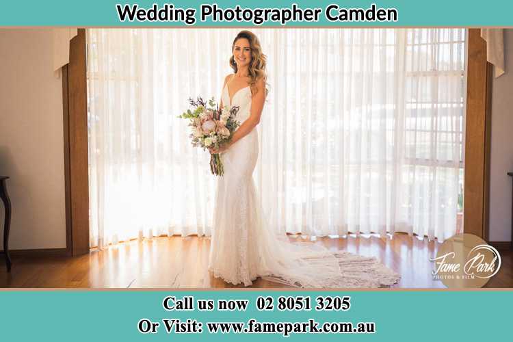 Photo of the Bride holding flower bouquet Camden NSW 2570