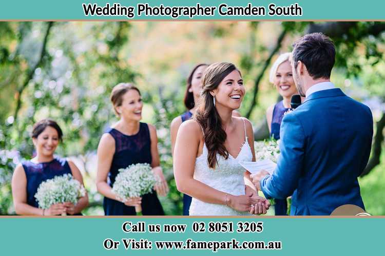 Photo of the Groom testifying love to the Bride Camden South NSW 2570