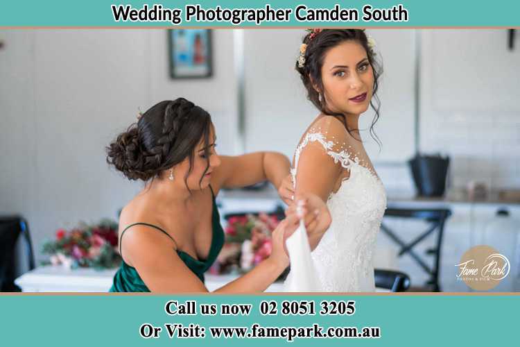 Photo of the Bride and the bridesmaid getting ready Camden South NSW 2570