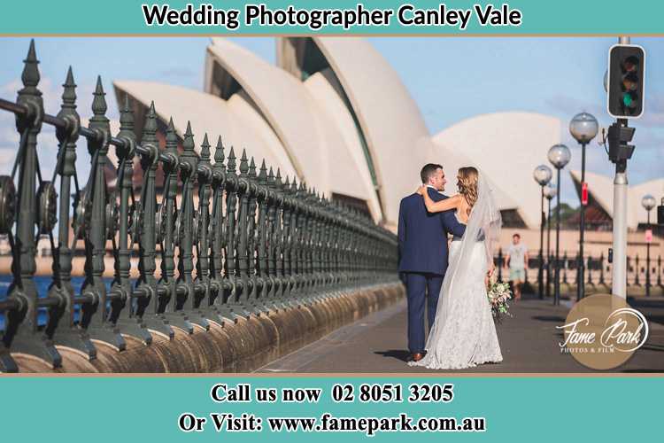 The Groom and the Bride walking towards the Sydney Grand Opera House Canley Vale NSW 2166