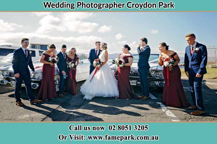 Photo of the Groom and the Bride with the entourage Croydon Park NSW 2133