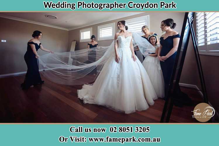 Photo of the Bride and the secondary sponsor preparing Croydon Park NSW 2133