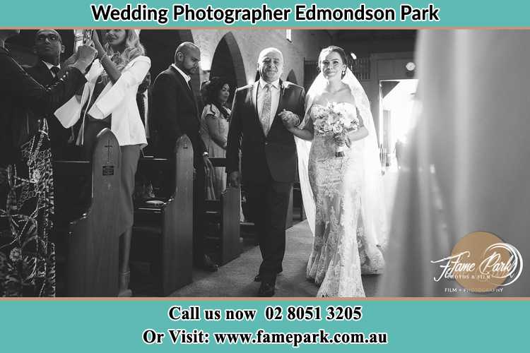 Photo of the Bride with her father walking the aisle Edmondson Park NSW 2174