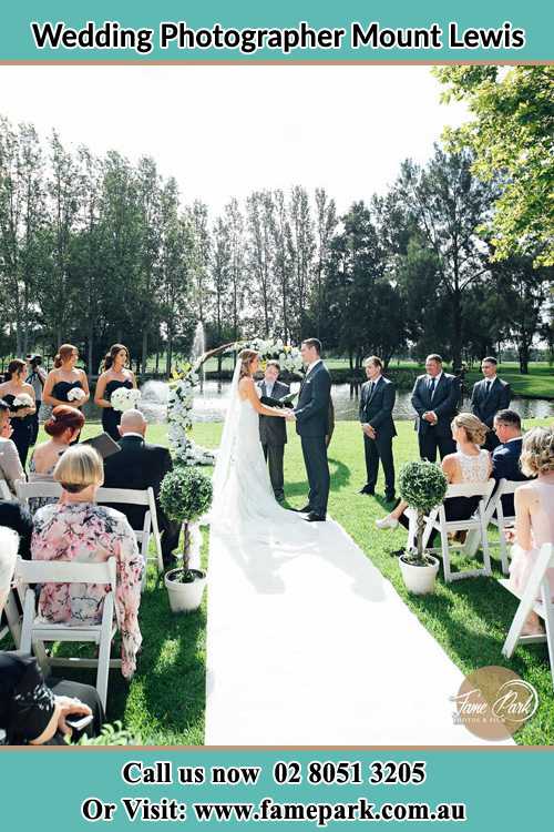 Garden wedding ceremony photo Mount Lewis NSW 2190