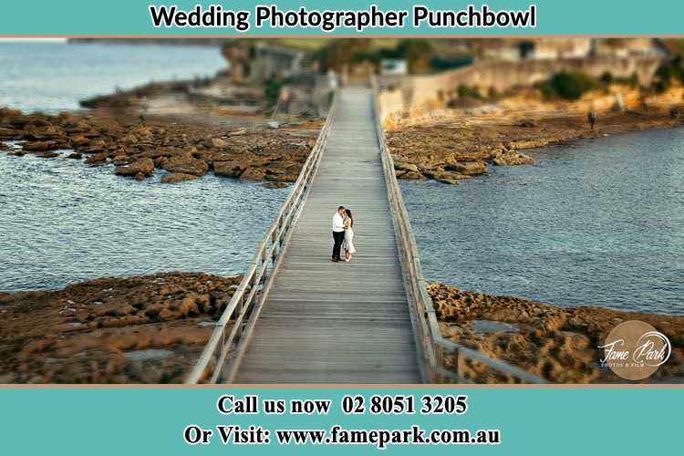 Photo of the Groom and the Bride at the bridge Punchbowl NSW 2196