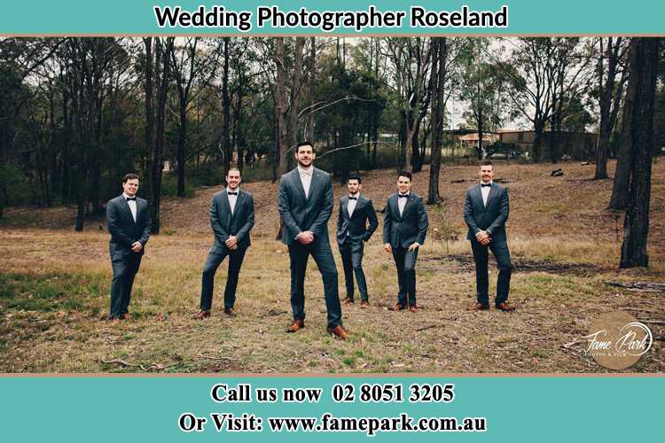 Photo of the Groom and the groomsmen Roseland NSW 2196